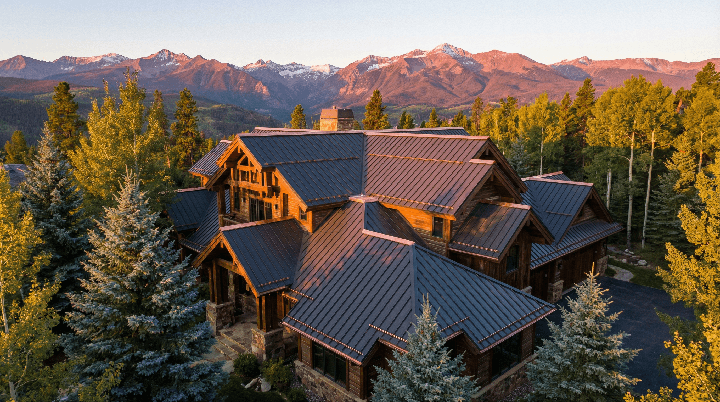 Luxury mountain home with premium roofing in Colorado