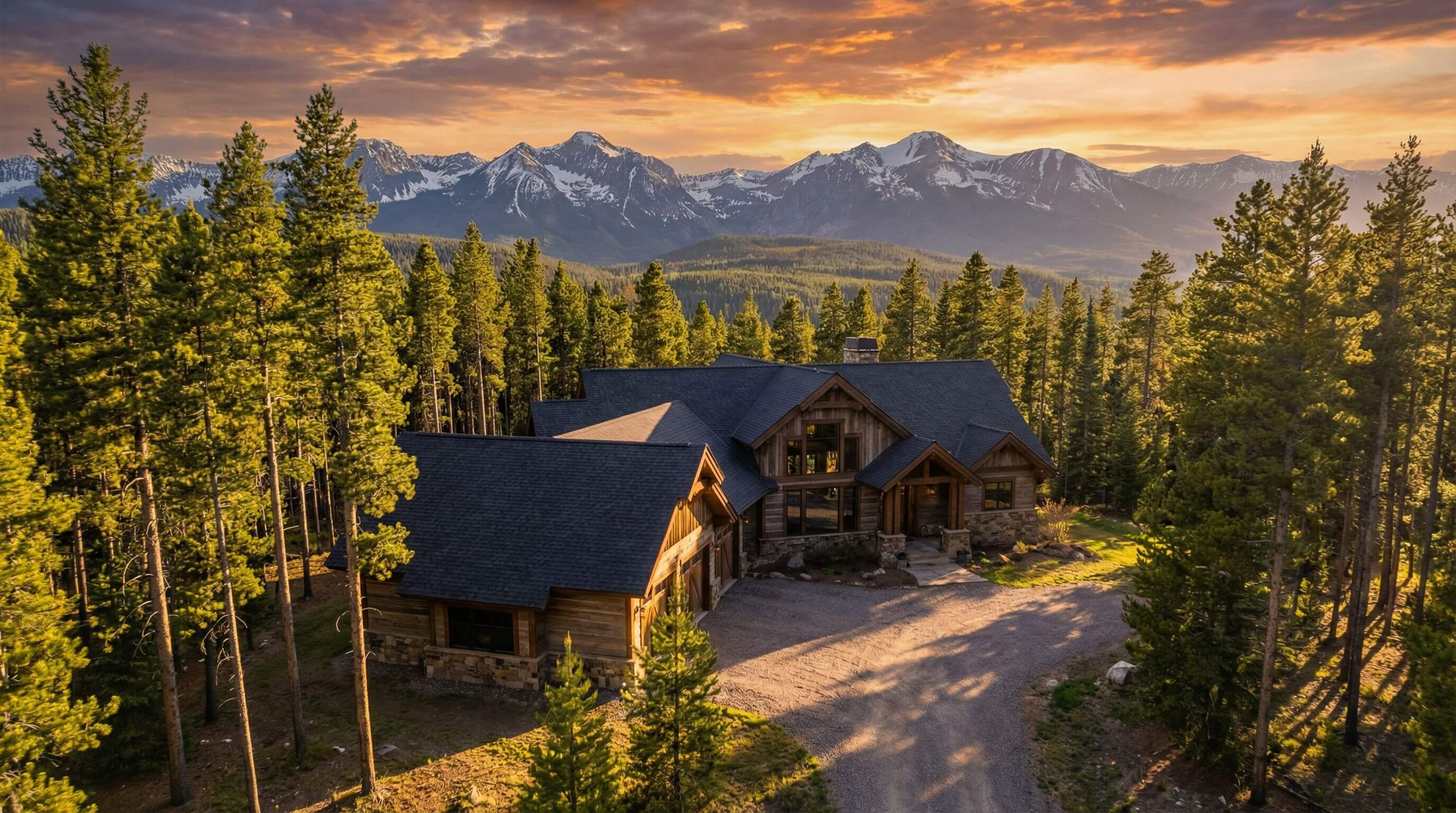Alpine Peak Roofing professional team installing shingles on residential home with Denver mountains in background
