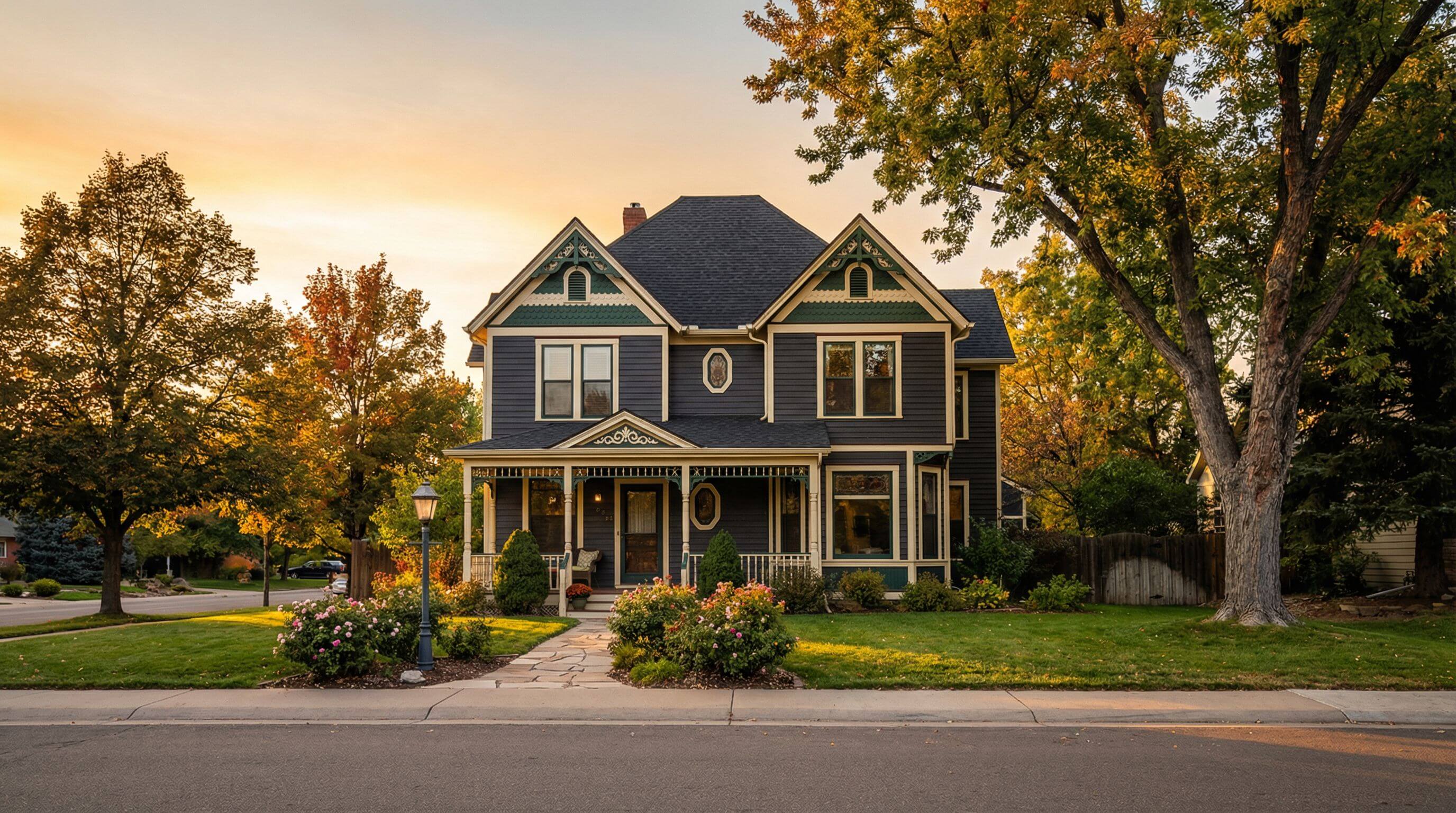 Completed Victorian home roof restoration showcase — architectural shingles
